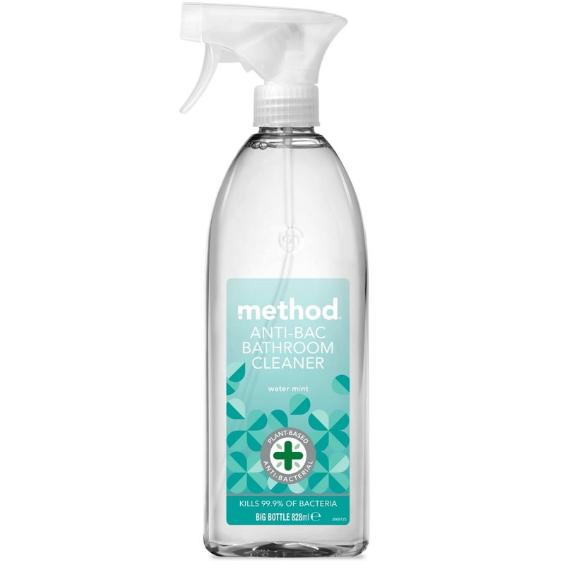 Method Antibacterial Bathroom Cleaner Spray, Kills Germs & Disinfects Surfaces, Water Mint Scent - 828 ml - Image 1